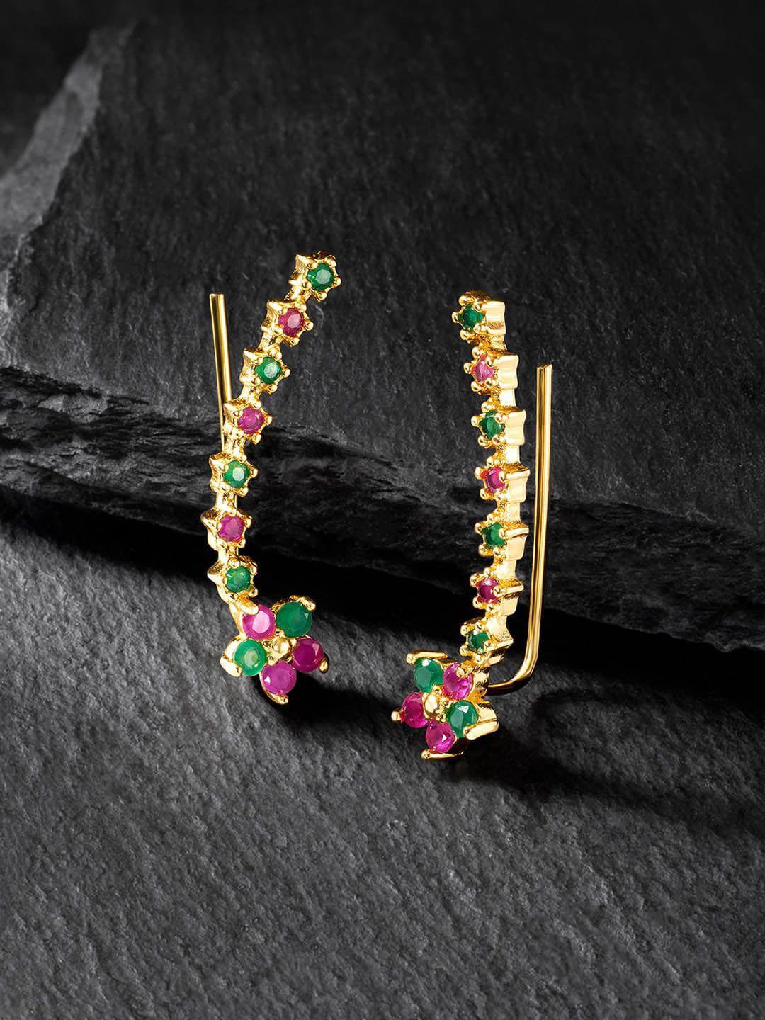 peora gold-plated contemporary earcuff