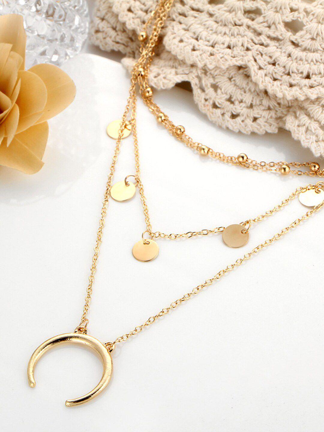 peora gold-plated layered necklace