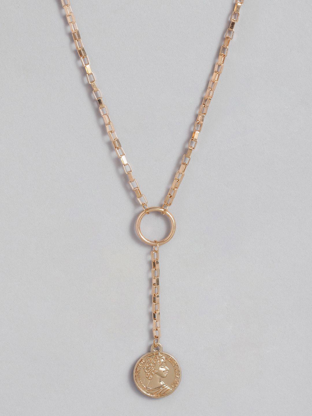 peora gold plated pendant necklace