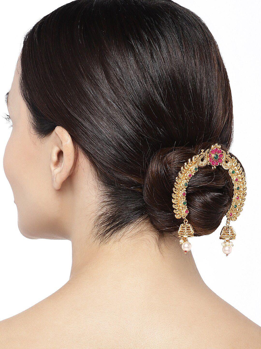 peora gold-toned embellished hair accessory set