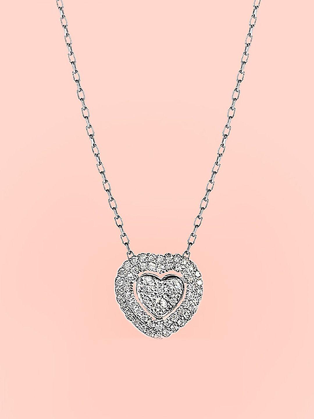 peora silver-plated pendant with chain