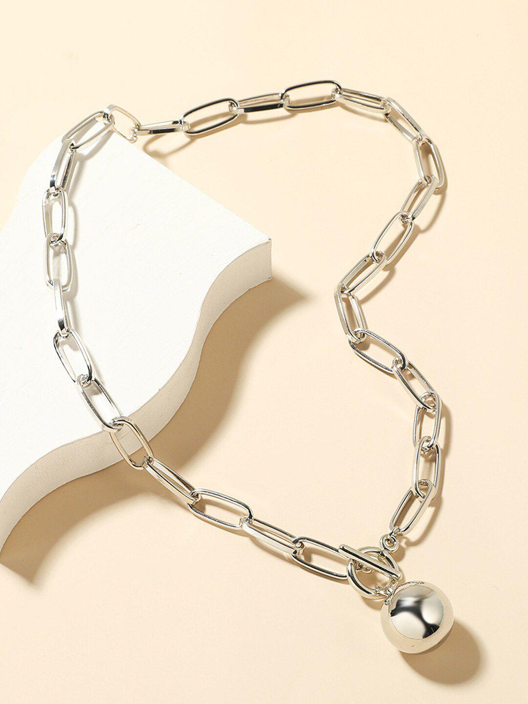 peora silver-plated slip on necklace