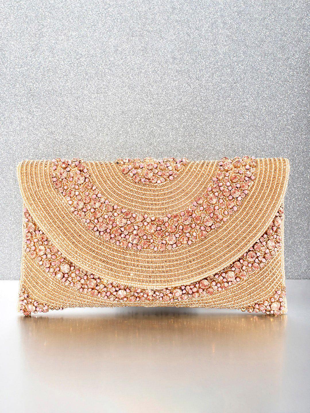 peora women rose gold clutches