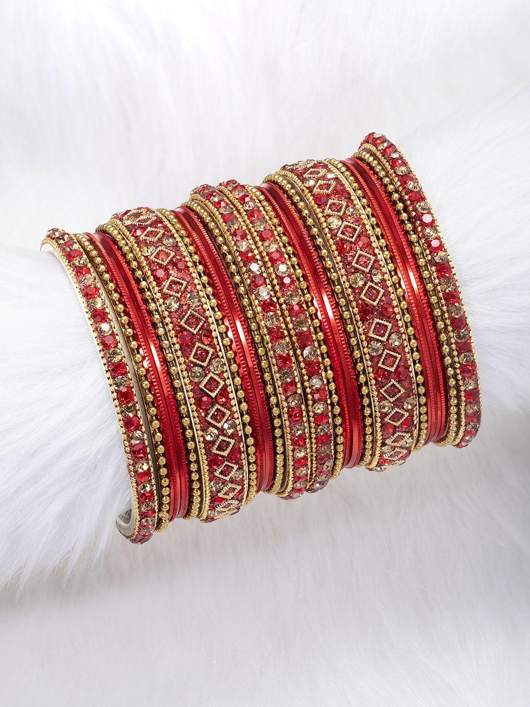 peora women set of 22 chura chuda bangle set