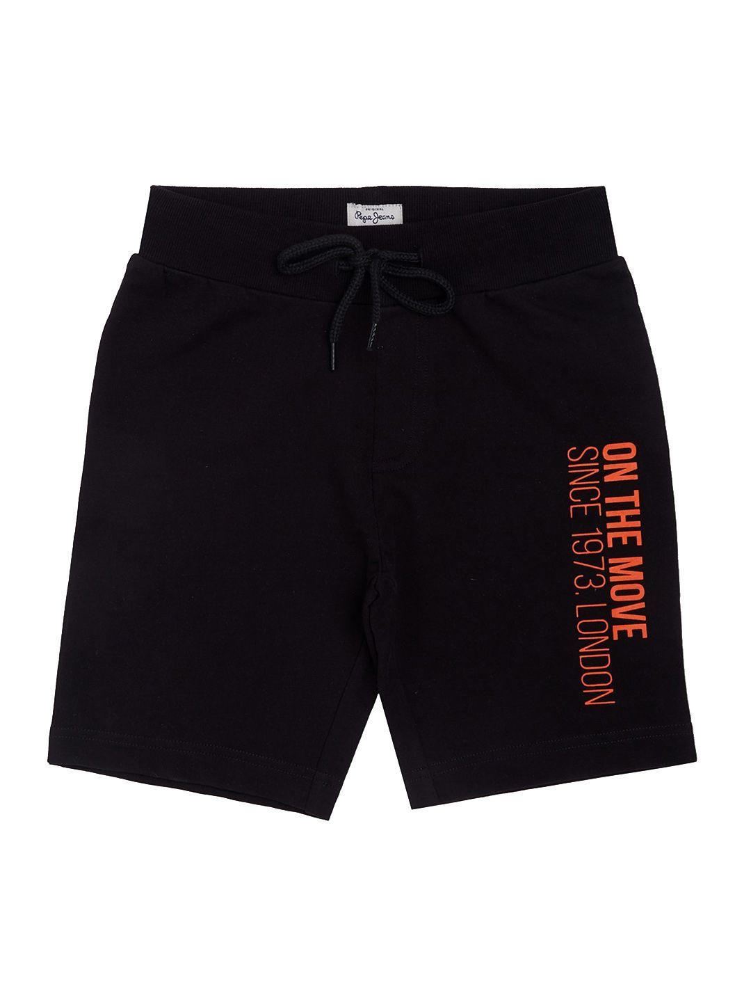 pepe jeans boys black outdoor shorts