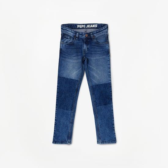 pepe jeans boys faded slim fit jeans