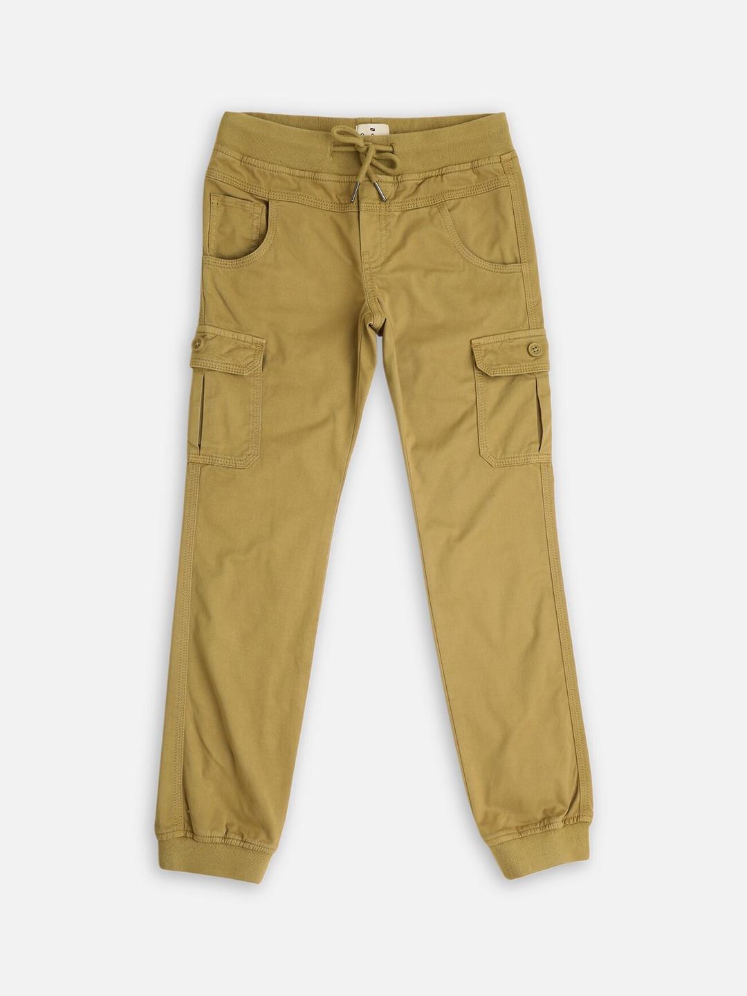 pepe jeans boys mid-rise regular fit cotton chinos