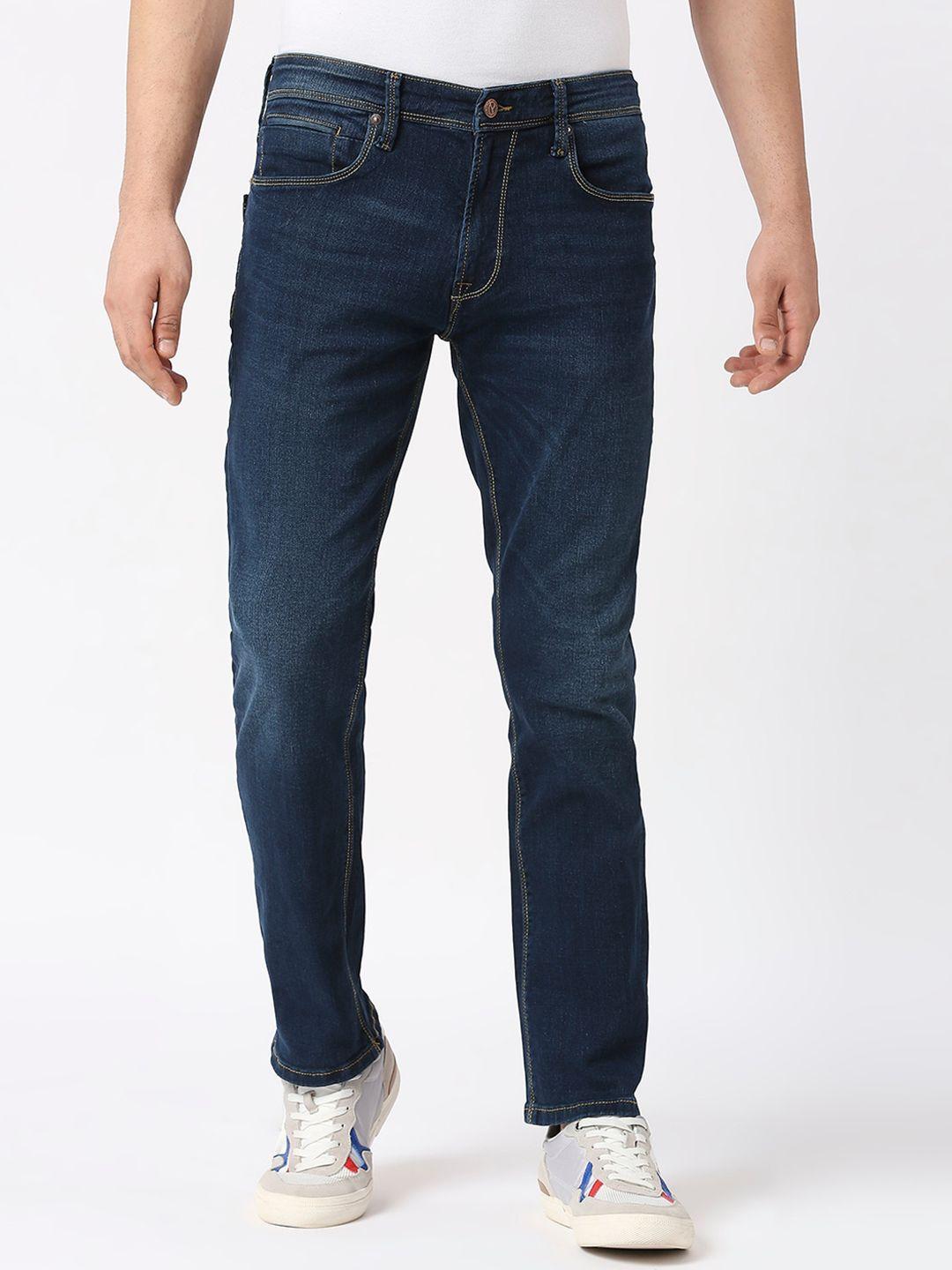 pepe jeans men comfort straight fit mid-rise jeans
