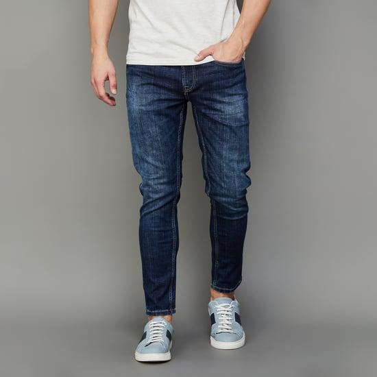 pepe jeans men slim tapered faded jeans