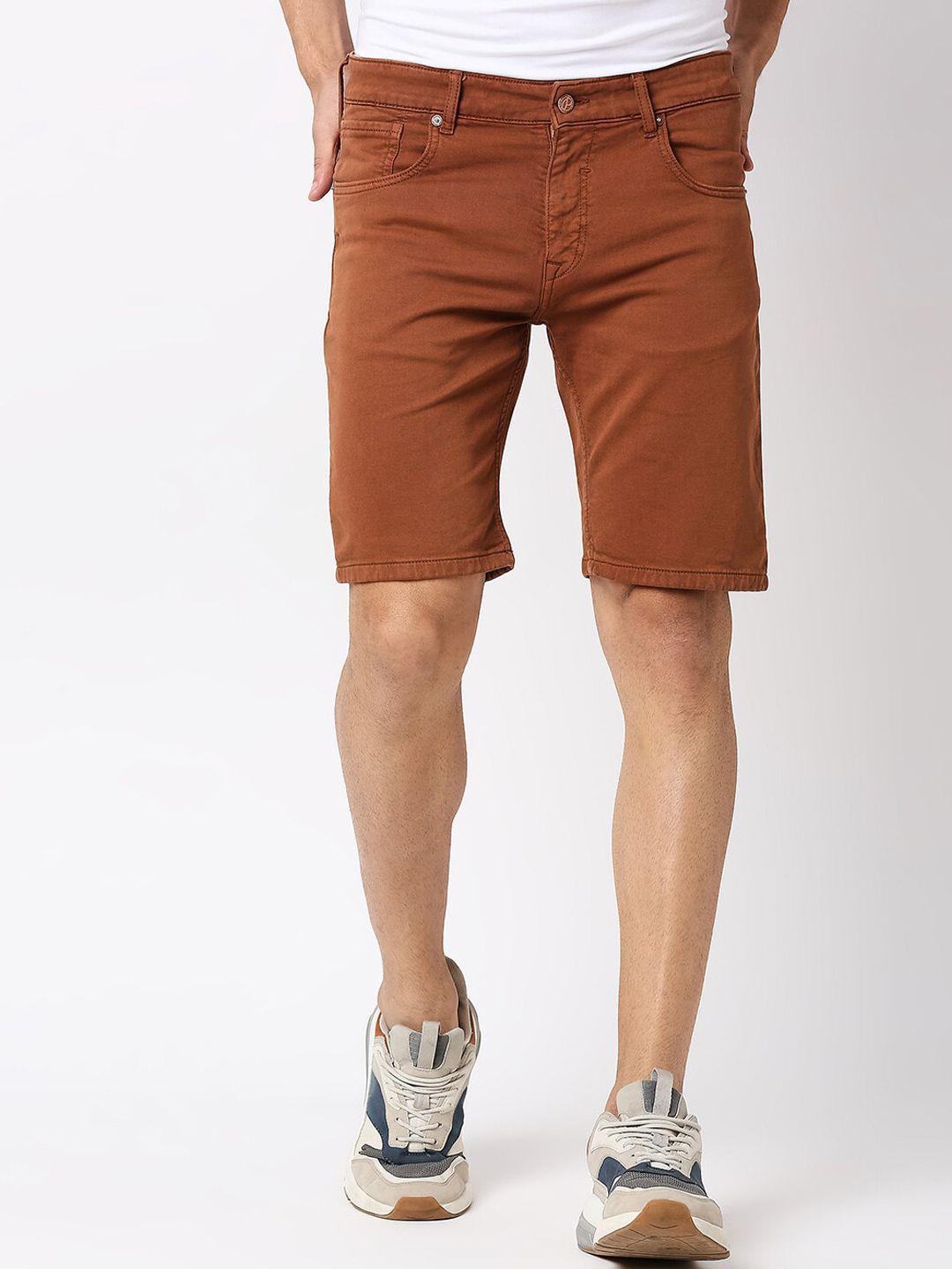 pepe jeans men solid skinny fit cotton shorts