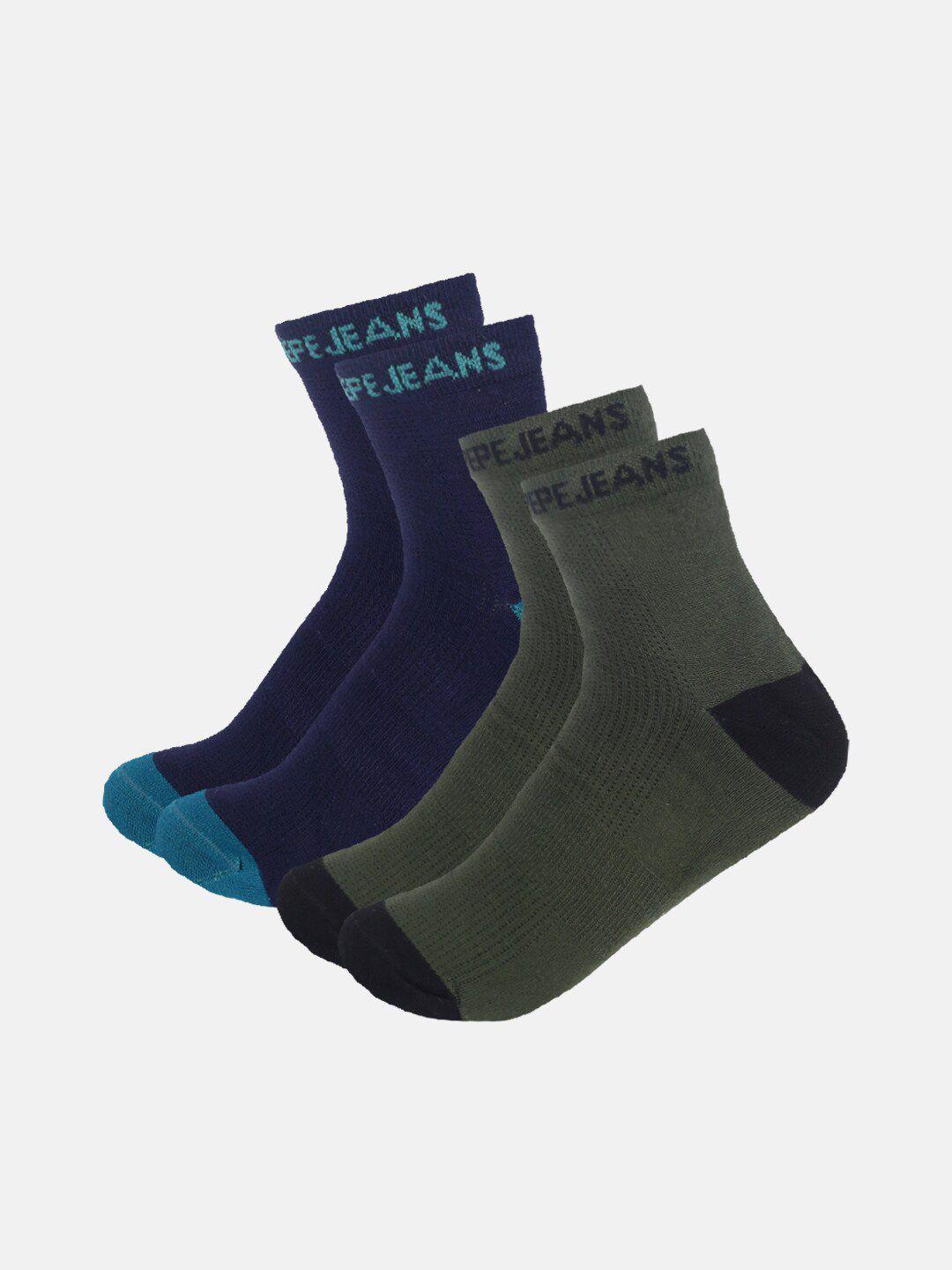 pepe jeans pack of 2 ankle-length anti-microbial socks