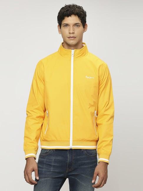 pepe jeans yellow regular fit jacket