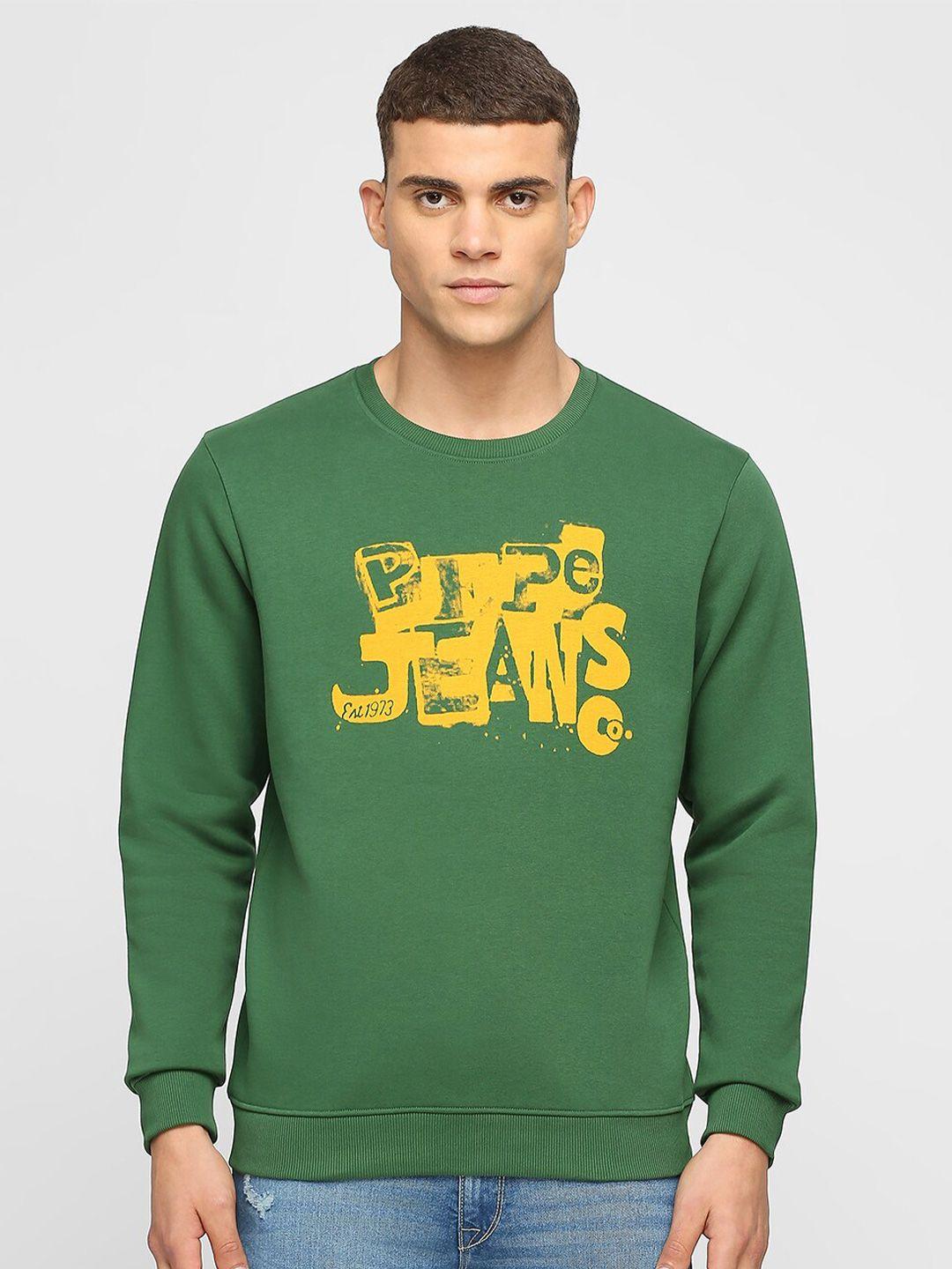 pepe jeans absatrct printed pure cotton sweatshirt