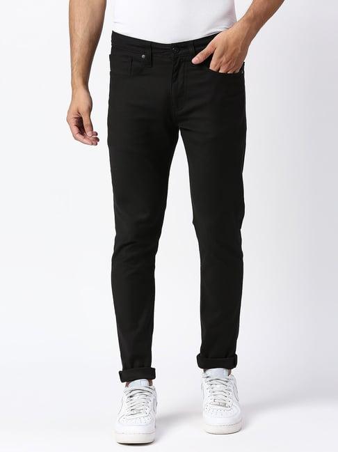 pepe jeans black skinny fit lightly washed jeans