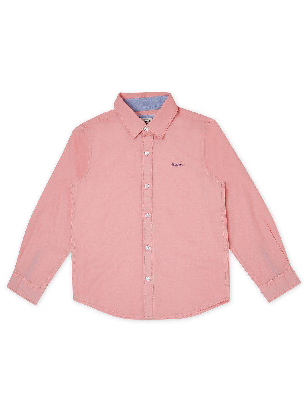 pepe jeans boys pink casual shirt