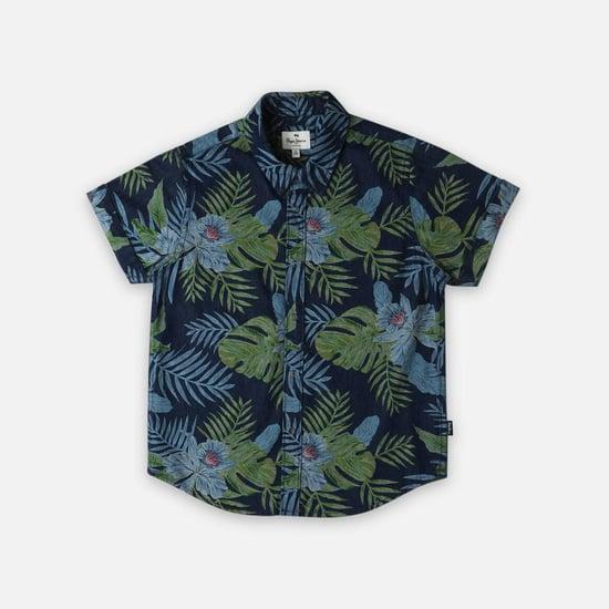 pepe jeans boys printed casual shirt