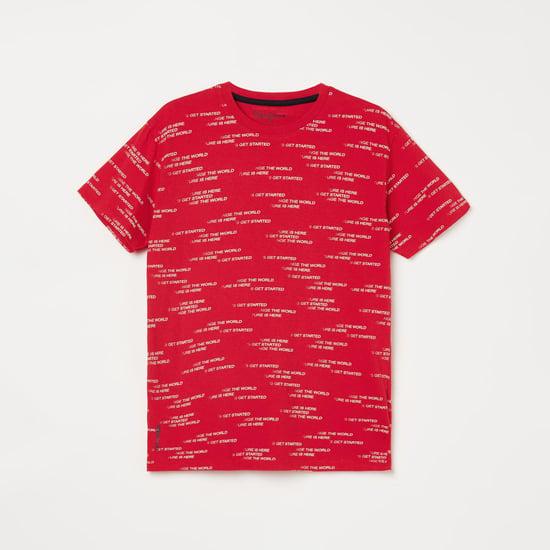 pepe jeans boys printed round neck t-shirt