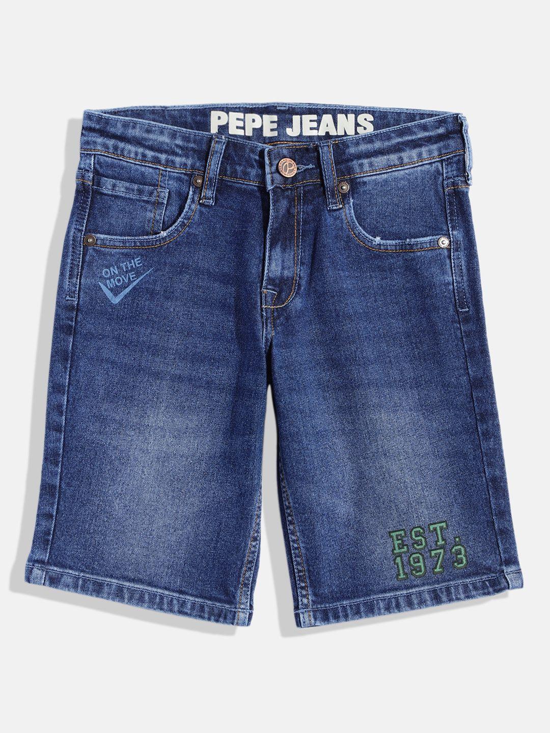pepe jeans boys slim fit denim shorts
