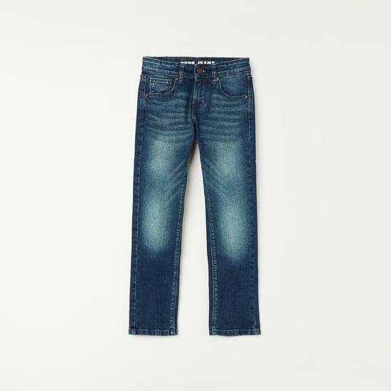 pepe jeans boys slim fit washed jeans