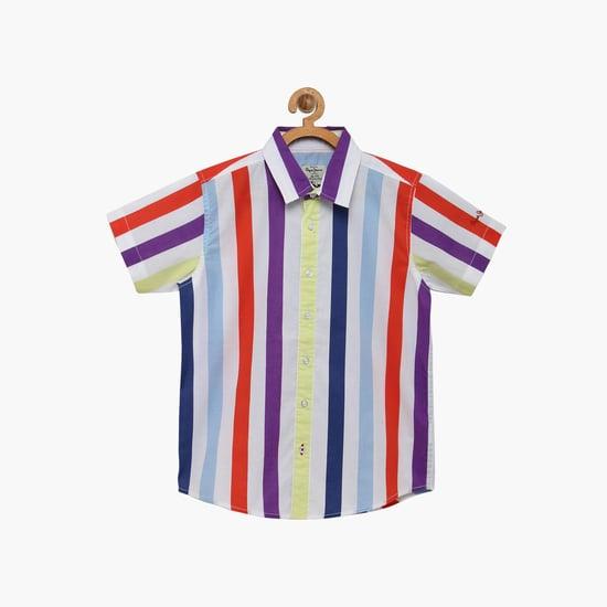 pepe jeans boys striped regular fit casual shirt