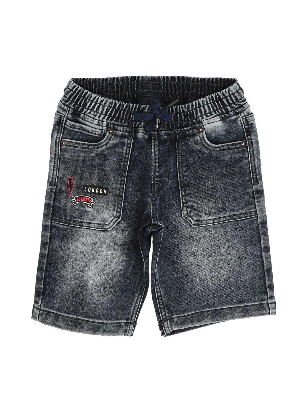 pepe jeans boys washed slim fit denim shorts