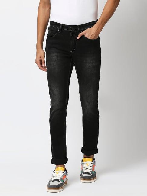 pepe jeans charcoal skinny fit lightly washed jeans