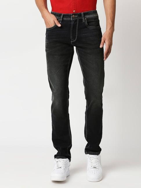 pepe jeans charcoal slim fit lightly washed jeans