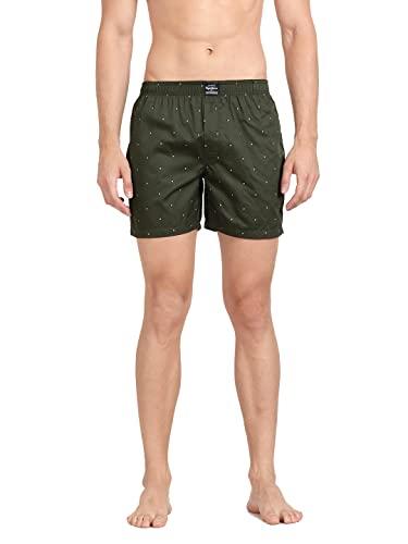 pepe jeans elasticated solid green cotton regular fit athleisure boxer, innerwear, underwear for men - xl (pack of 1)