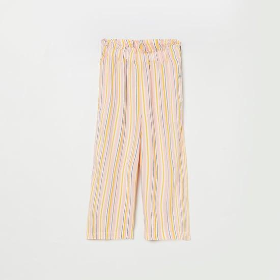 pepe jeans girls striped elasticated trousers