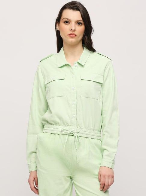 pepe jeans green cotton shirt