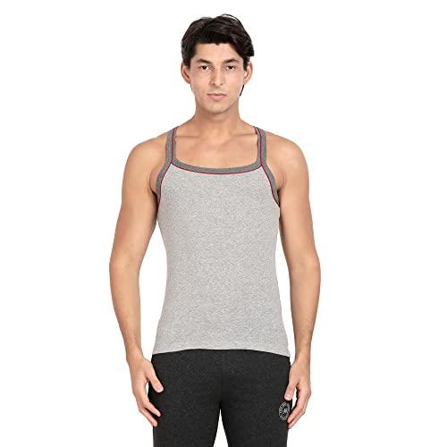 pepe jeans innerwear men's solid relaxed fit vest (atv01-01_grey melange 105 cm)