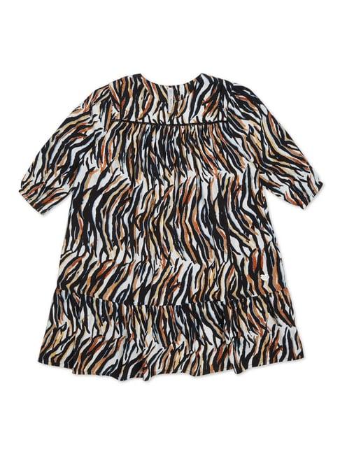 pepe jeans kids multicolor animal print dress