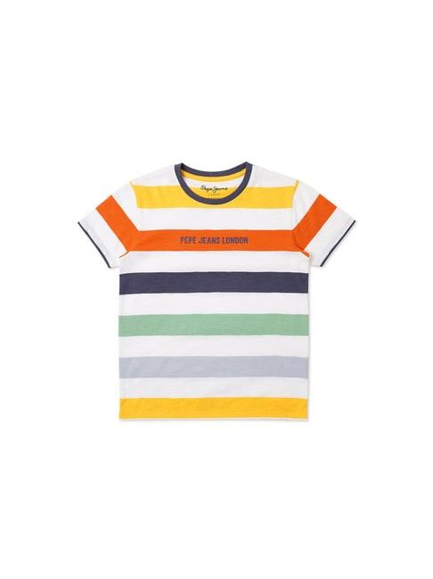 pepe jeans kids multicolor striped t-shirt