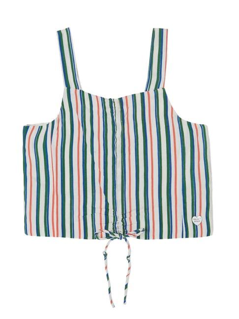 pepe jeans kids multicolor striped top