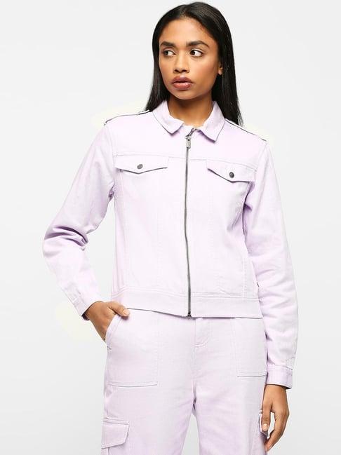 pepe jeans lilac cotton jacket