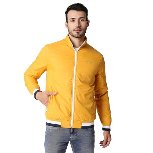 pepe jeans men's a-line coat (pm402689_mustard_m)