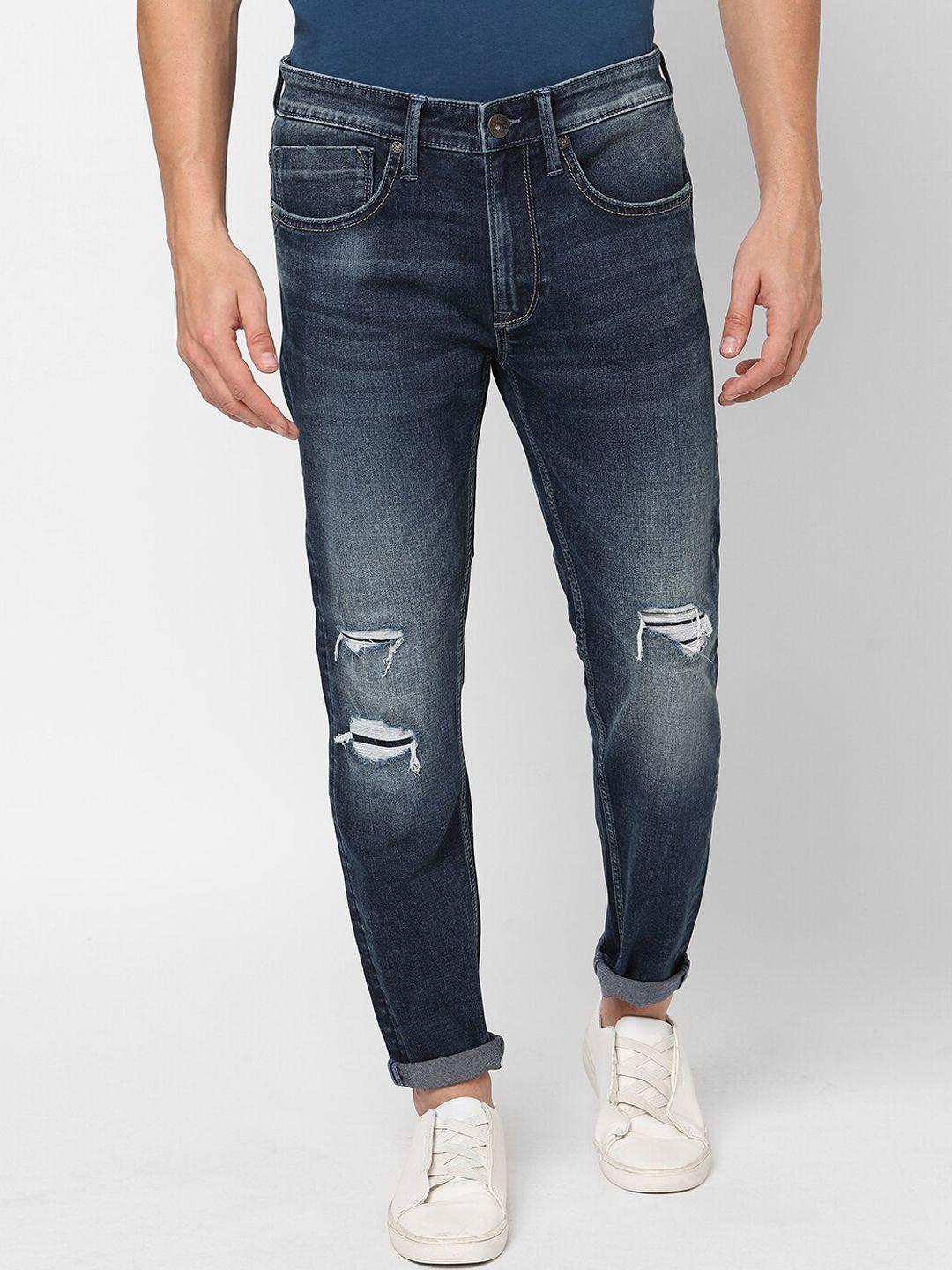 pepe jeans men mildly distressed heavy fade stretchable jeans