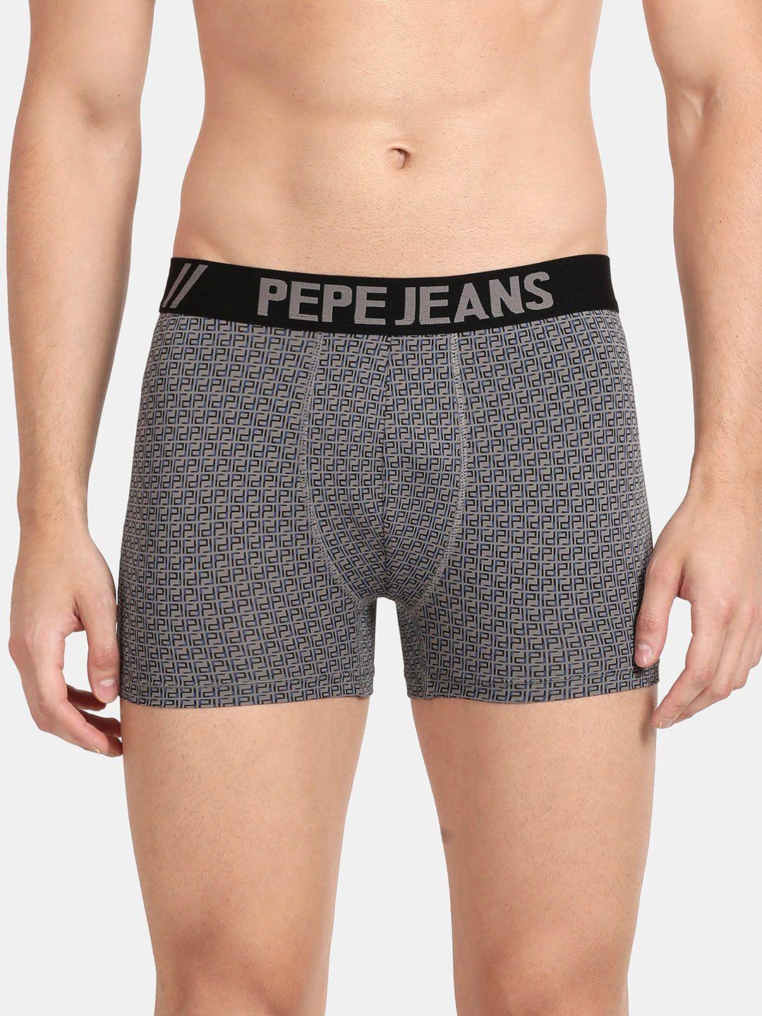 pepe jeans men olive green printed trunks bgt02olive aops