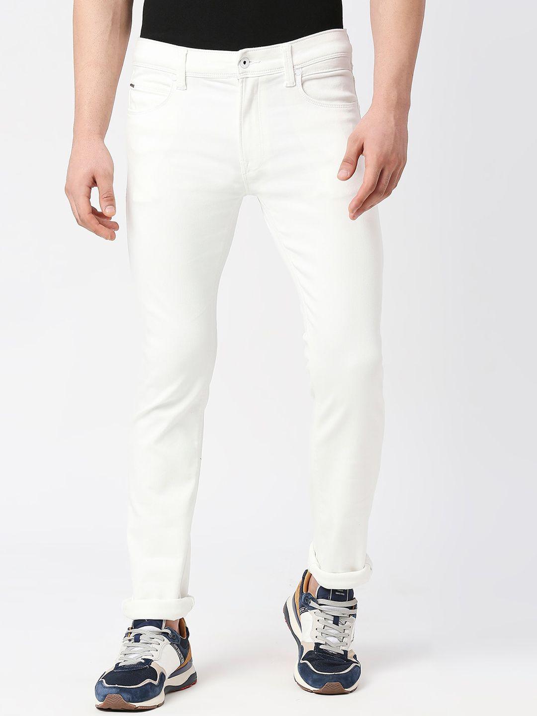 pepe jeans men slim fit mid-rise jeans