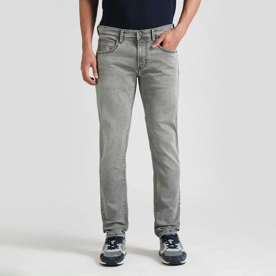 pepe jeans men stonewashed skinny fit jeans