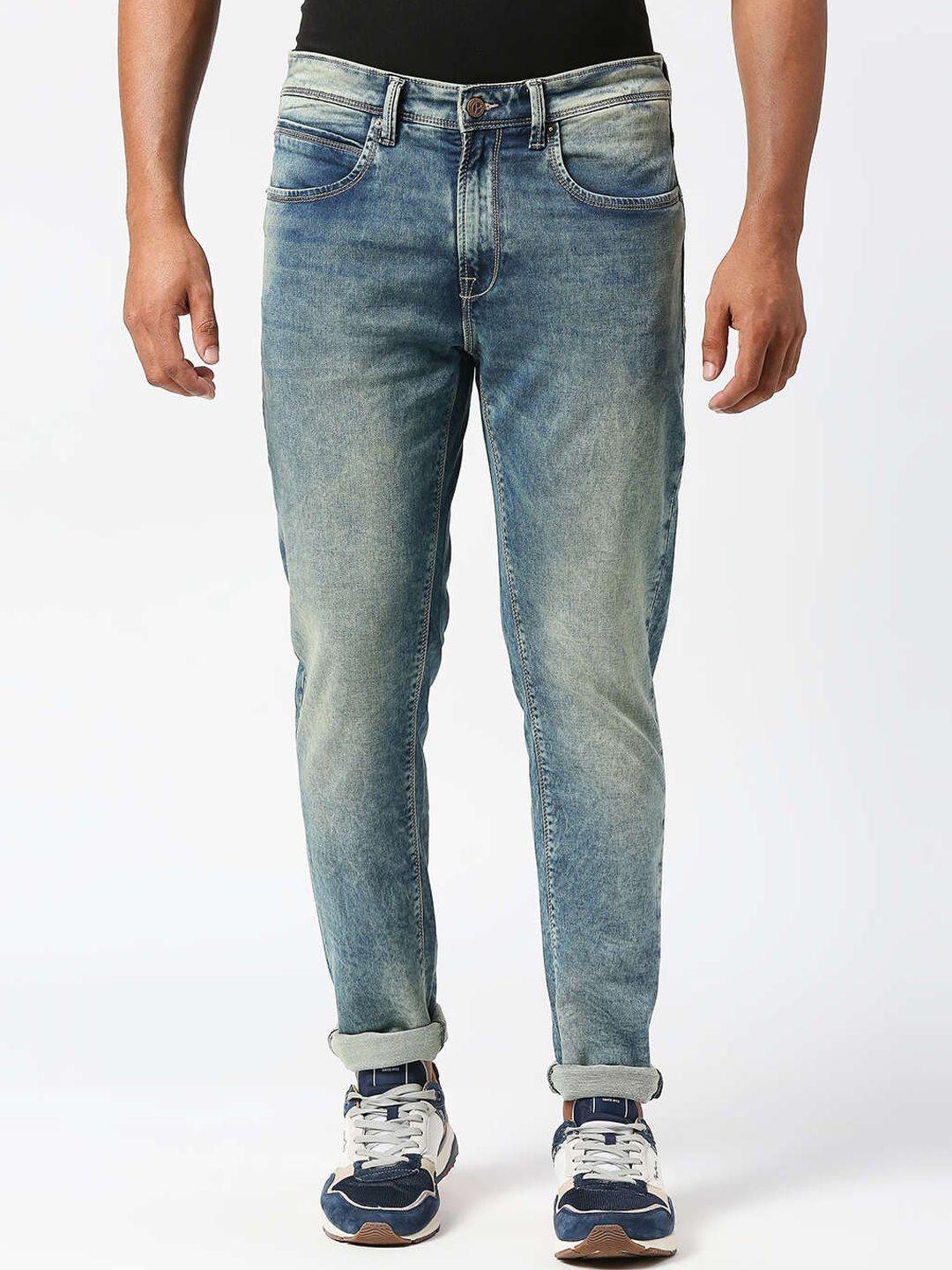 pepe jeans men super skinny fit heavy fade cotton jeans