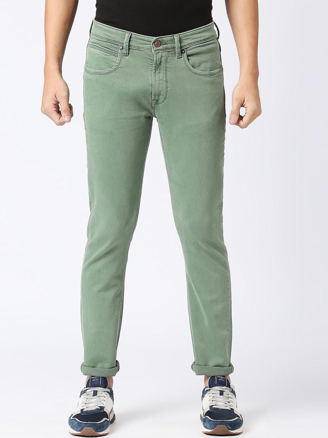 pepe jeans men tapered fit low-rise cotton jeans