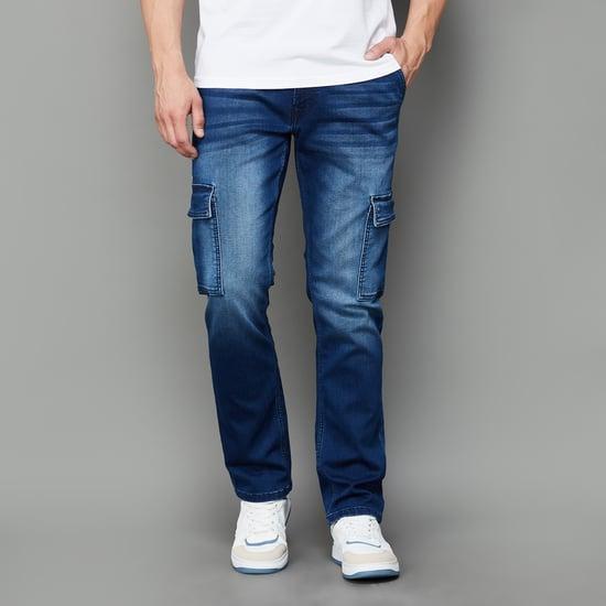 pepe jeans men washed cargo jeans