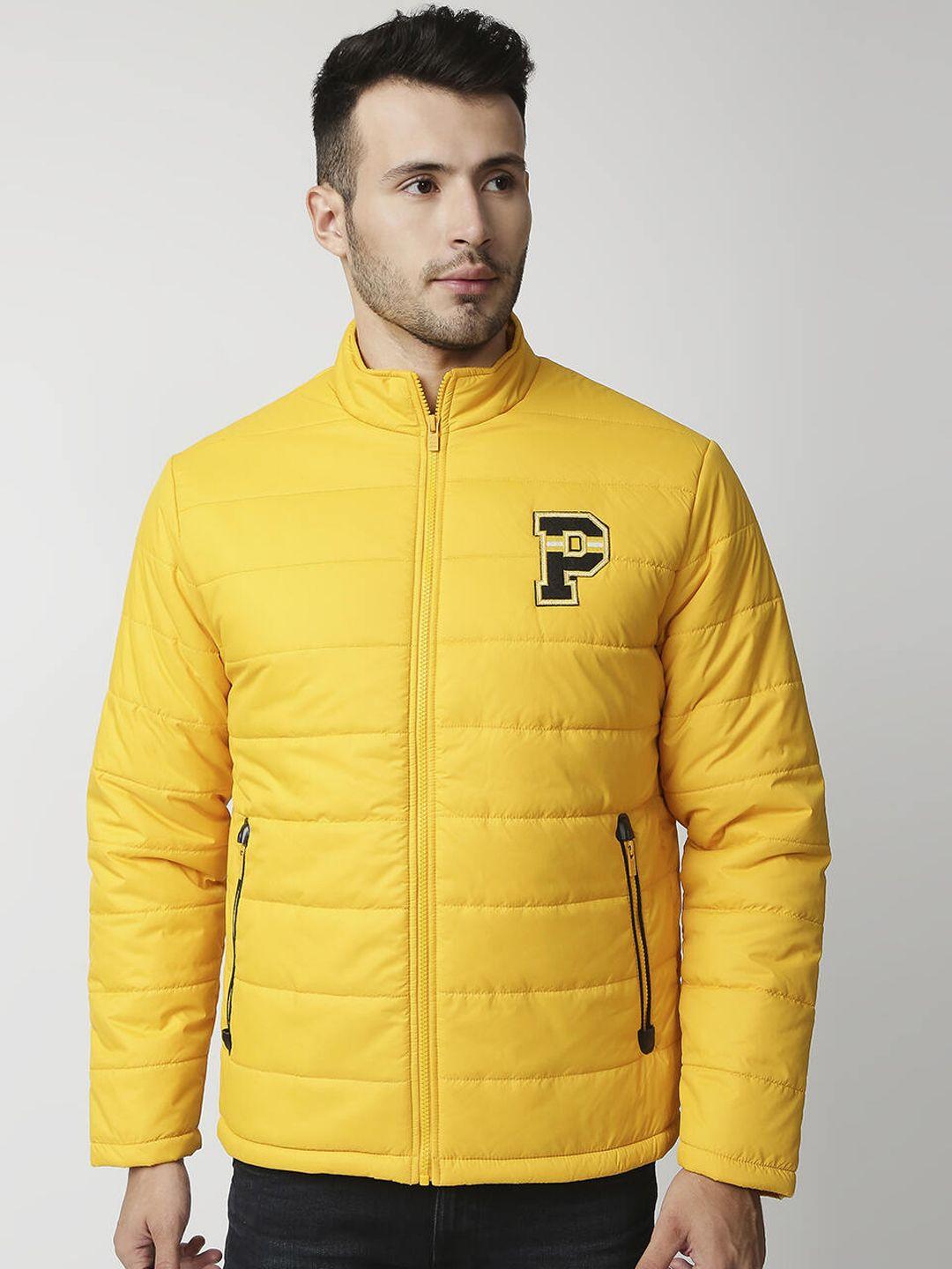 pepe jeans men yellow puffer jacket