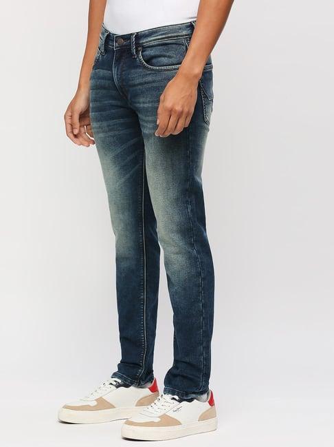 pepe jeans mid indigo blue slim fit jeans