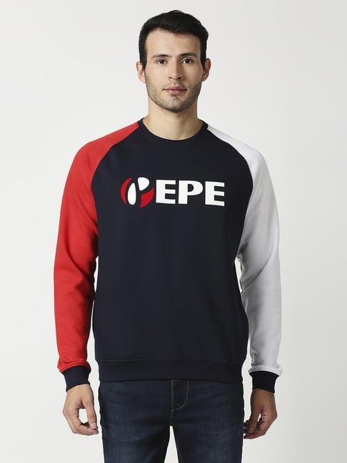 pepe jeans multi regular fit colour block sweatshirts