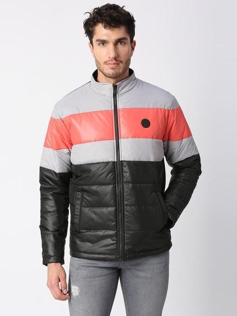 pepe jeans multicolor slim fit colour block sports jacket