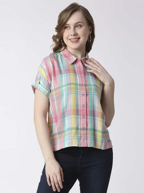 pepe jeans multicolored chequered shirt