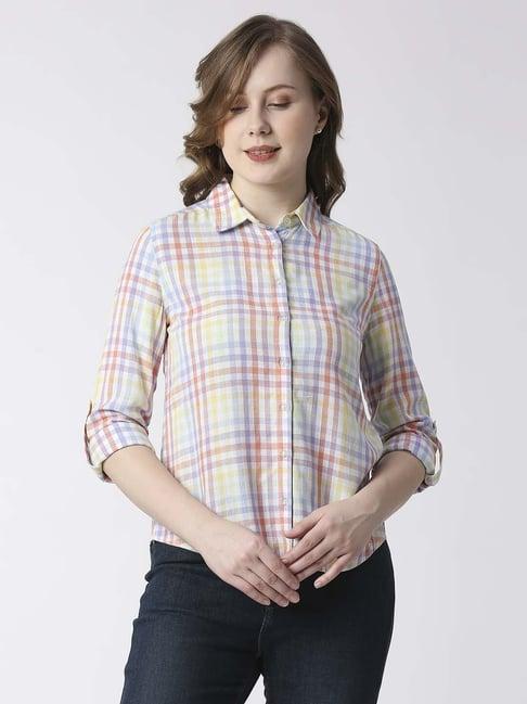 pepe jeans multicolored chequered shirt