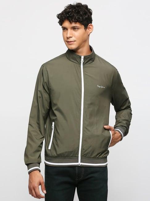 pepe jeans olive night regular fit jacket